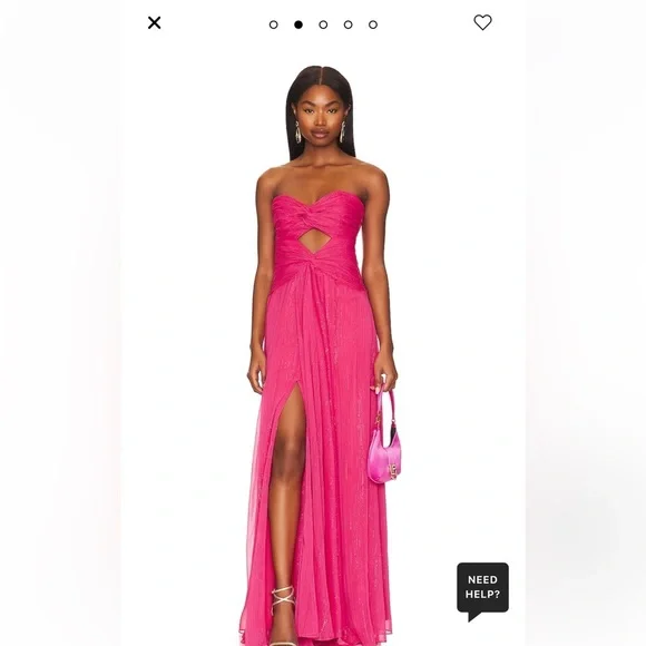 LIKELY Clea Gown in Raspberry Color - Picture 8 of 10